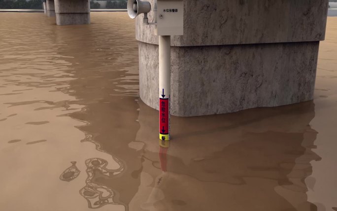 洪水 洪涝  江河 水位 上升 水位记录