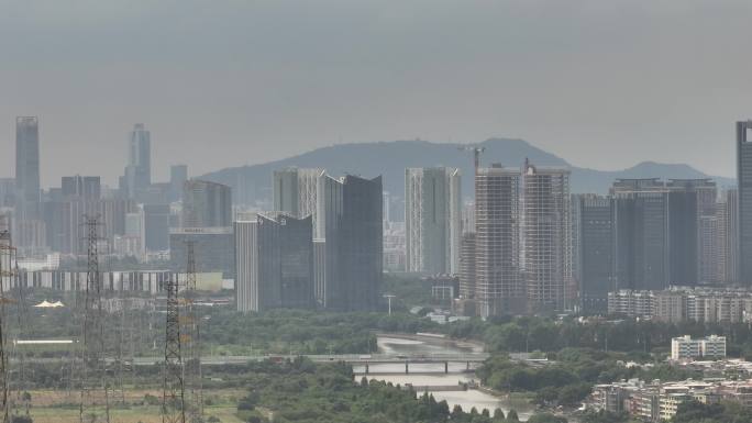 广州大学城广州塔远眺珠江新城