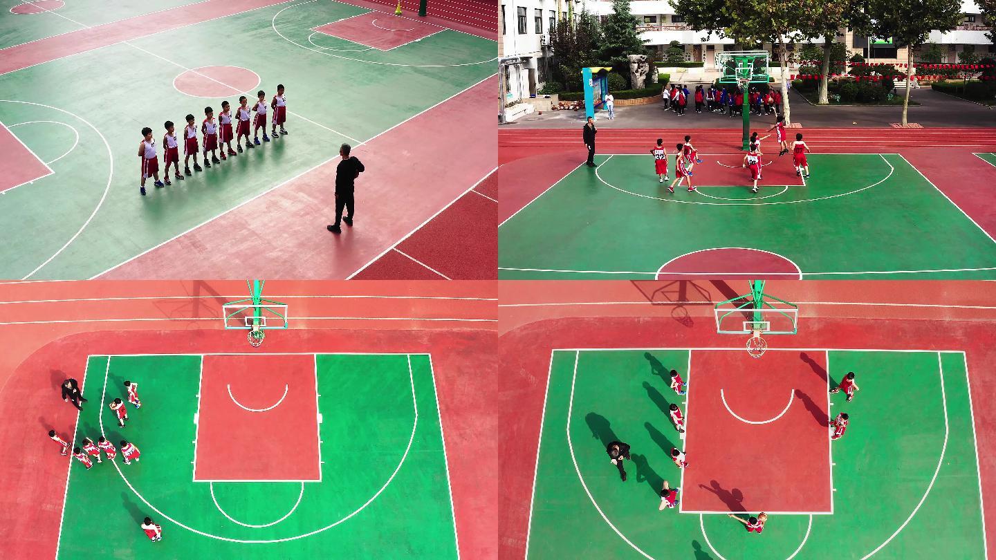 小学生体育课打篮球