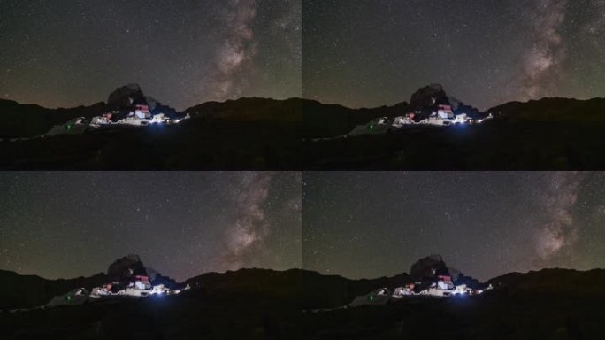 西藏宣传片阿里古格王朝银河延时摄影