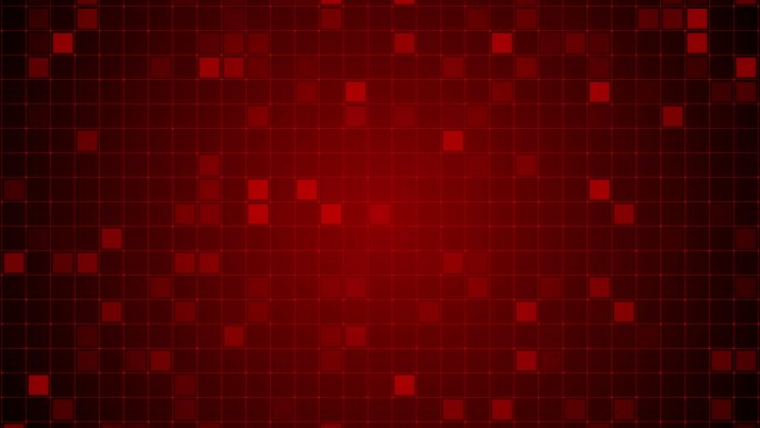 4K红色科技网格方块背景无缝循环