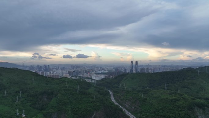 深圳福田区银湖山航拍