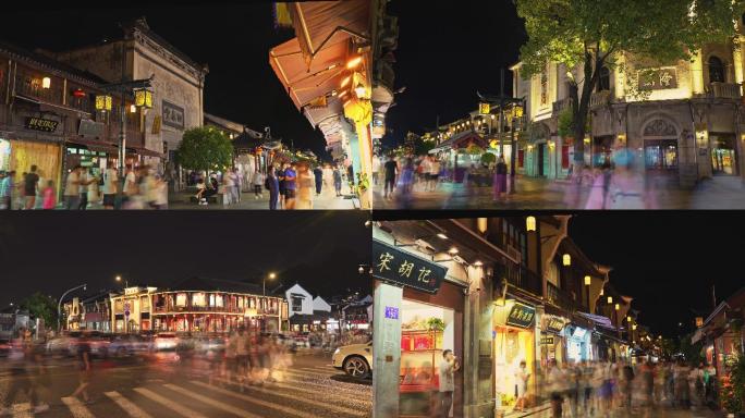 杭州河坊街夜景延时（最新4K）
