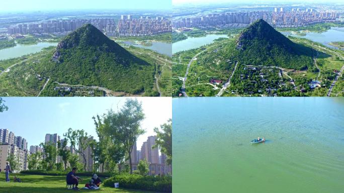 济南华山风景区航拍