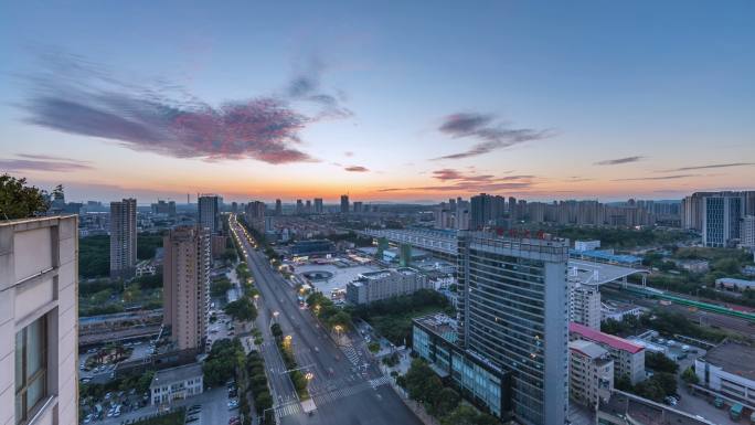 九江市长虹大道日出延时