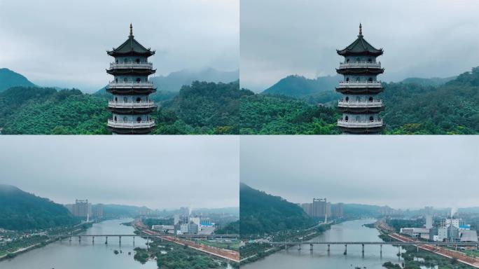 雷峰塔山顶上的塔