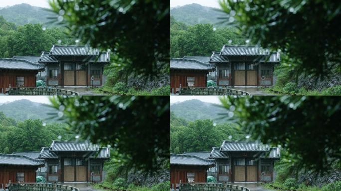 香山教寺雨景