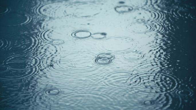 意境下雨雨景雨水滴雨水水花