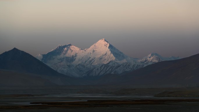 西藏宣传片日喀则珠峰日出日照金山延时摄影