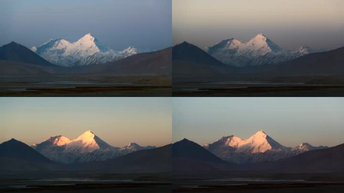 西藏宣传片日喀则珠峰日出日照金山延时摄影