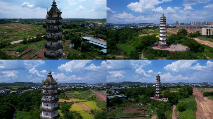 岳池景点白塔