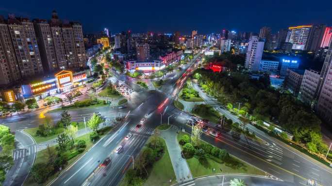 九江市九瑞大道夜间交通延时