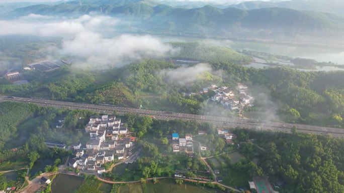 乡村振兴素材-灵性仙境的山村风光