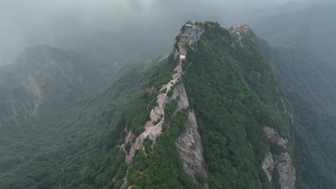 秦岭嘉午台航拍绿水青山金山银山小华山风光