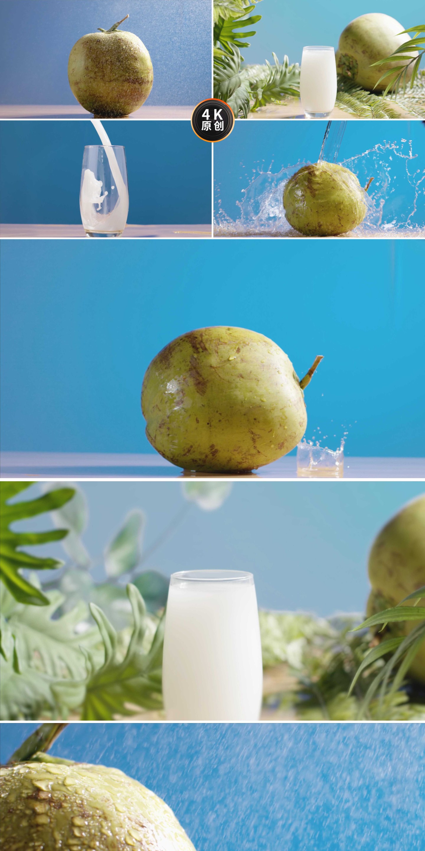 椰子椰汁夏天夏日冰饮