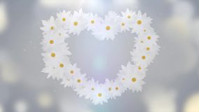 花朵花瓣汇聚成爱心桃心视频视频素材