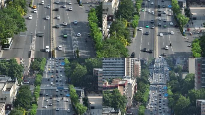 西安金花北路航拍西安城市风光西安宣传片