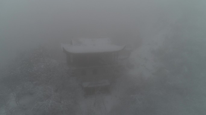 三门峡灵宝亚武山景区航拍雪景