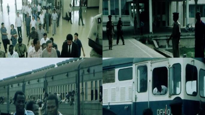 80年代坦桑尼亚火车站坦赞火车