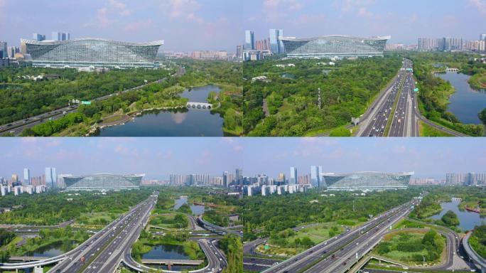 锦城湖环球中心 成都城市公园 生态成都