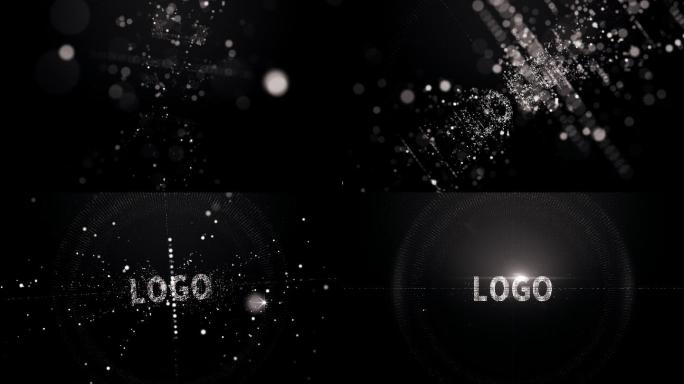 粒子汇集LOGO能量片头片花演绎聚集光线