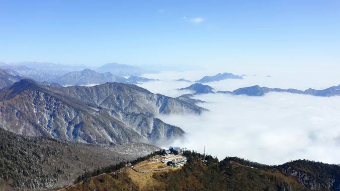 四川成都西岭雪山云海