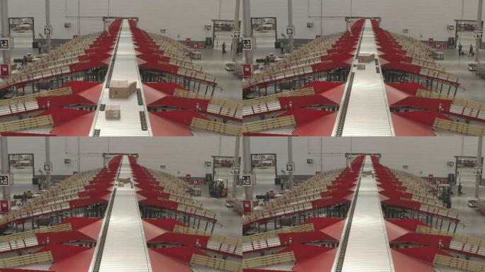 智能快递 快递分拣 传送带 快递 灰度