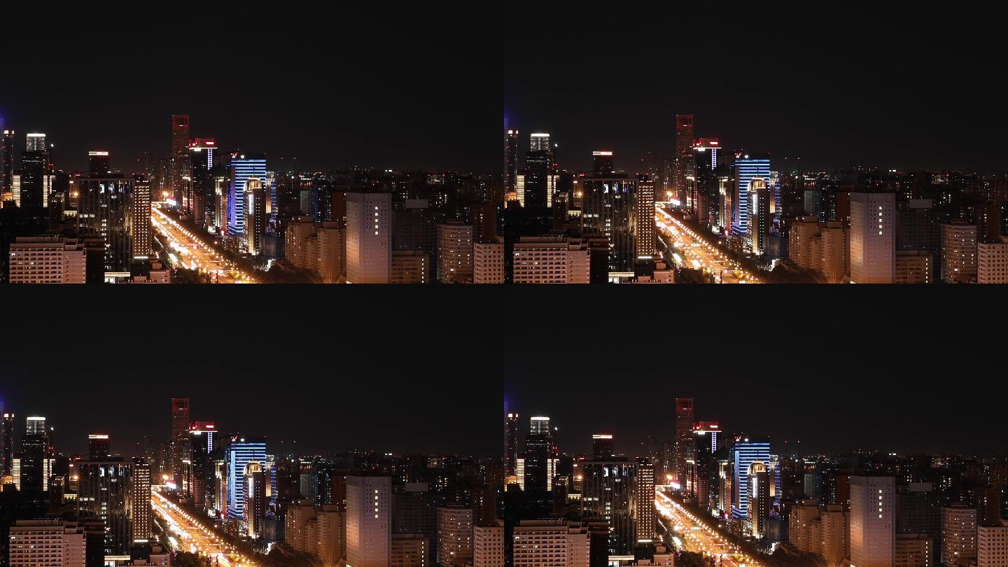 北京长安街国贸夜景