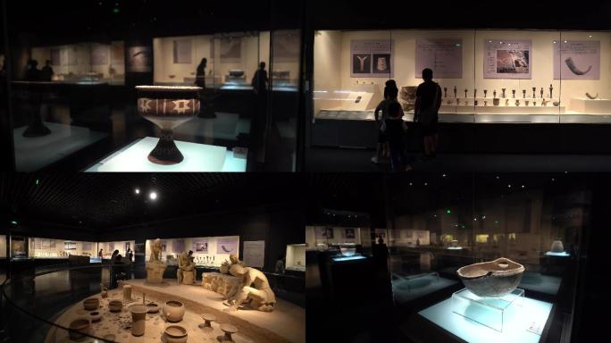 4K参观史前文化新石器时代博物馆文物