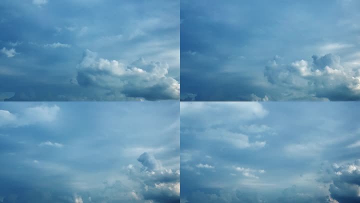 【HD天空】云团乌云梦幻迷雾缓慢灰蓝云幔
