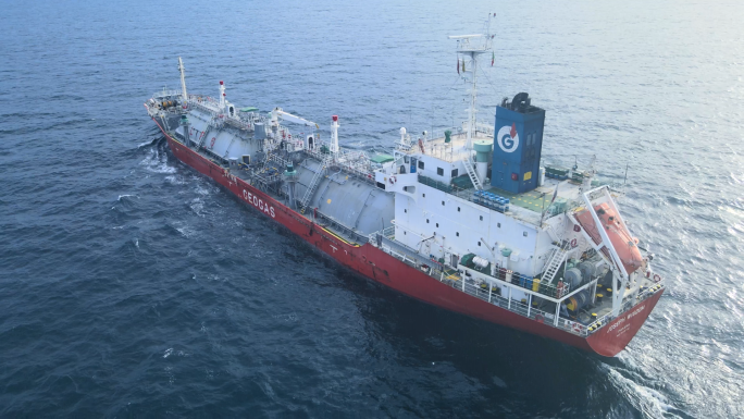 【4K】轮船 船 液化石油气船 大海航行