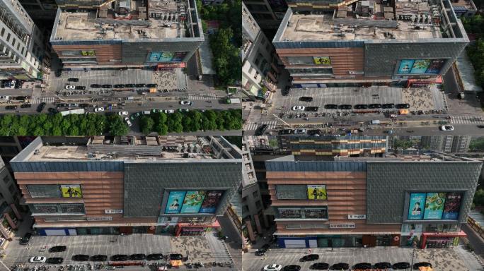 新兴广场西安商圈航拍西安城市建设西安地标