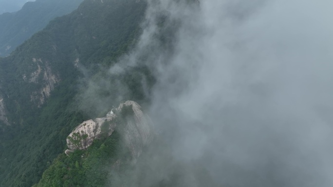 秦岭嘉午台航拍绿水青山金山银山小华山风光