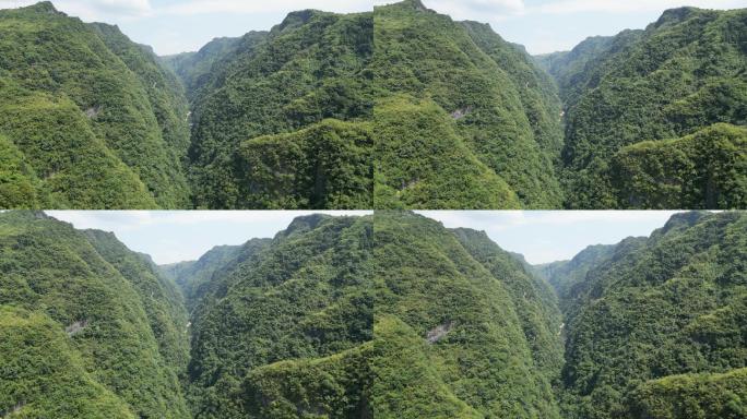 航拍大自然青山山谷风景 (3)