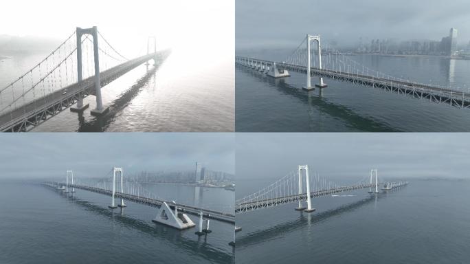 雾中星海湾大桥