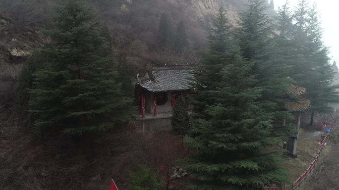 三门峡灵宝亚武山景区航拍雪景