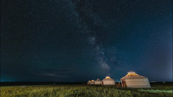 蒙古包星空延时