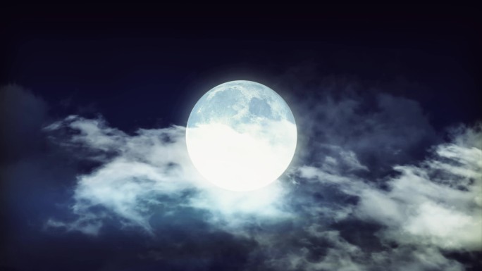 4k云彩遮住月亮