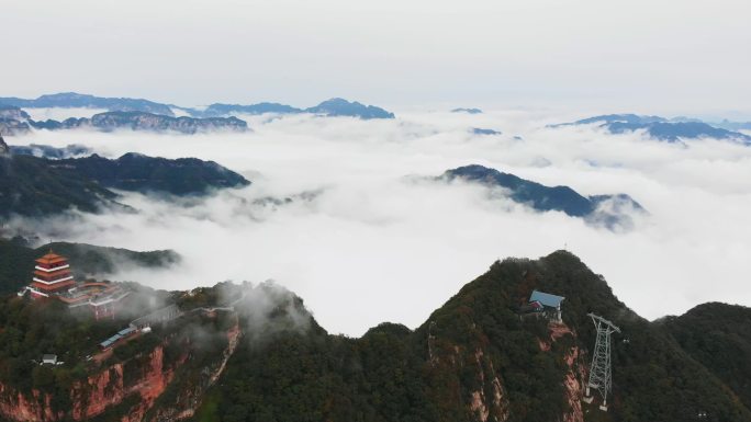 河南济源王屋山云海航拍