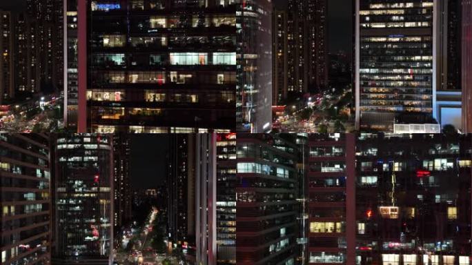 深圳大冲高新园写字楼加班夜景