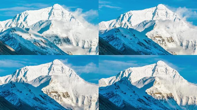 珠穆拉玛峰日照金山 延时摄影