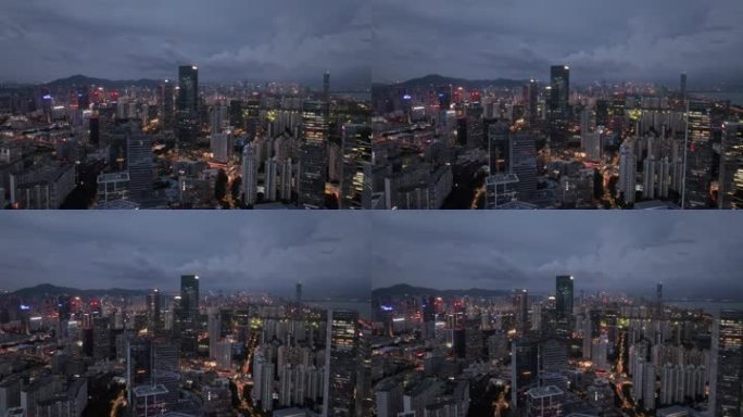 南山软件产业园夜景航拍4k