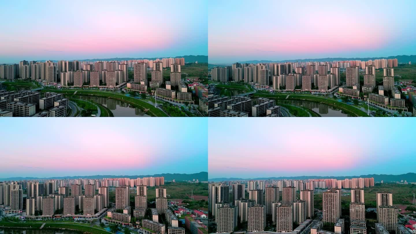 重庆文城市旅城航拍空镜头