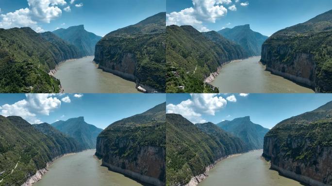 重庆三峡夔门航拍视频6