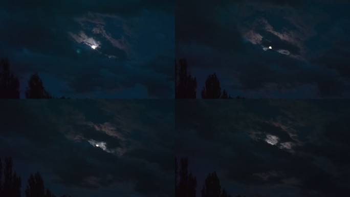 乌云翻滚 云遮月 月亮 乌云密布