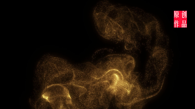 4k金色抽象粒子无缝循环视频素材