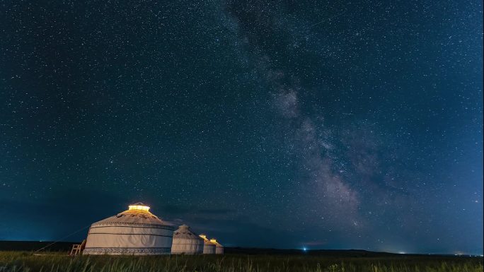 蒙古包星空延时