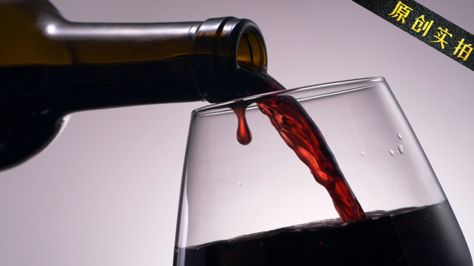 红酒葡萄酒红酒杯升格高速倒红酒