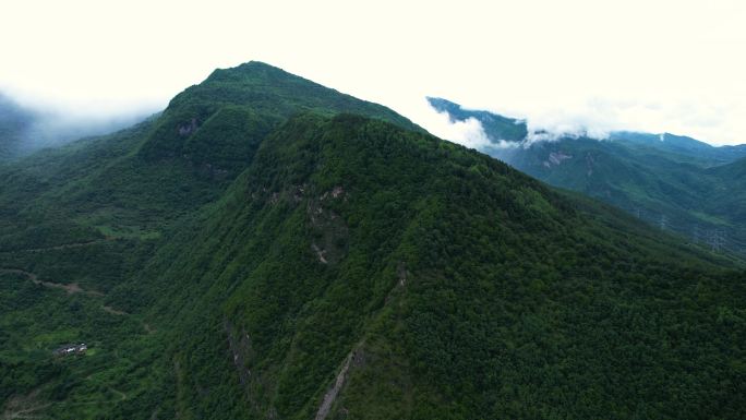 雅安-泸定牛背山景区航拍 川藏线G318