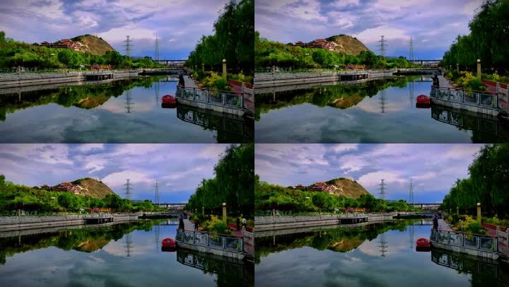 麒麟湾、南川河、南山、天空延时摄影